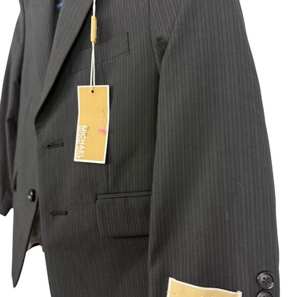 Michael Kors Boys Kids Pinstriped Suit Jacket Blazer Dressy Ring Bearer NWT sz 8 - Picture 9 of 16